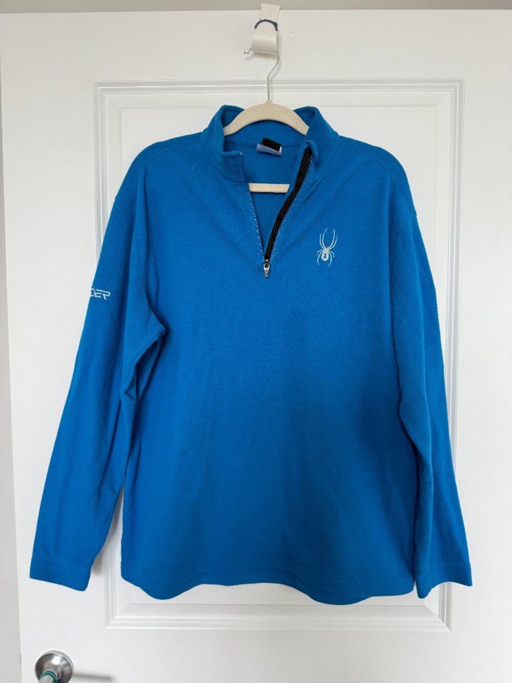Vintage U.S. Ski Team Women's Spyder Quarter-Zip Fleece in Teal - Size Large
